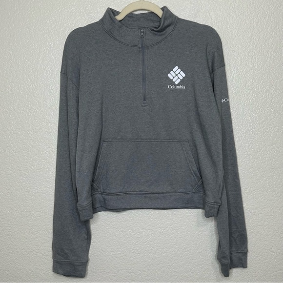 Columbia Women’s Trek French Terry Half Zip Sweatshirt, Sz Large - Picture 1 of 12